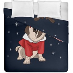 Pug Xmas Duvet Cover Double Side (king Size)