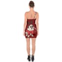 Pug Xmas One Soulder Bodycon Dress View2