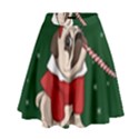 Pug Xmas High Waist Skirt View1