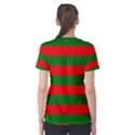 Red and Green Christmas Cabana Stripes Women s Sport Mesh Tee View2