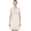 Gold Scales Of Justice on White Repeat Pattern All Over Print Adorable in Chiffon Dress View1