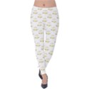 Gold Scales Of Justice on White Repeat Pattern All Over Print Velvet Leggings View1