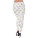 Gold Scales Of Justice on White Repeat Pattern All Over Print Velvet Leggings View2