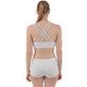 Gold Scales Of Justice on White Repeat Pattern All Over Print Work It Out Sports Bra Set View2