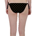 Gold Scales Of Justice on Black Repeat Pattern All Over Print  Bikini Bottom View2