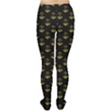 Gold Scales Of Justice on Black Repeat Pattern All Over Print  Women s Tights View2