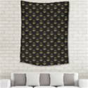 Gold Scales Of Justice on Black Repeat Pattern All Over Print  Medium Tapestry View2