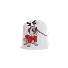 Pug Xmas Drawstring Pouches (xs) 