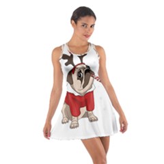 Pug Xmas Cotton Racerback Dress by Valentinaart