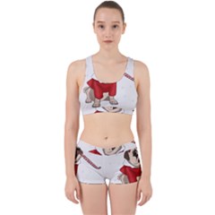 Pug Xmas Work It Out Sports Bra Set by Valentinaart