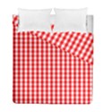 Large Christmas Red and White Gingham Check Plaid Duvet Cover Double Side (Full/ Double Size) View1