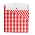 Large Christmas Red and White Gingham Check Plaid Duvet Cover Double Side (Full/ Double Size) View2