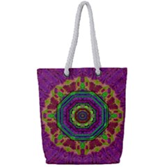 Mandala In Heavy Metal Lace And Forks Full Print Rope Handle Bag (small)