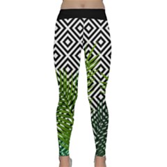 Palm Leaf Classic Yoga Leggings by chloesdesign