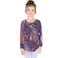 Random Polka Dots, Fun, Colorful, Pattern,xmas,happy,joy,modern,trendy,beautiful,pink,purple,metallic,glam, Kids  Long Sleeve Tee