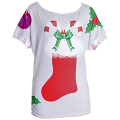 Christmas Stocking Women s Oversized Tee by christmastore