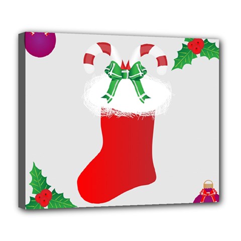 Christmas Stocking Deluxe Canvas 24  X 20  