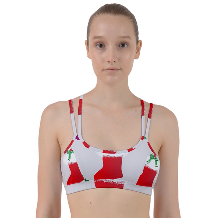 Christmas Stocking Line Them Up Sports Bra