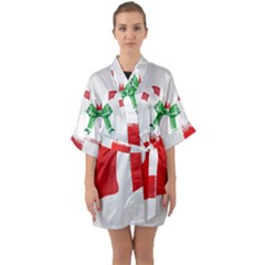 Christmas Stocking Quarter Sleeve Kimono Robe by christmastore