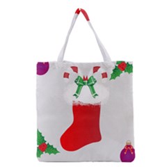 Christmas Stocking Grocery Tote Bag