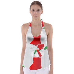 Christmas Stocking Babydoll Tankini Top