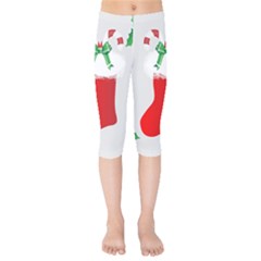 Christmas Stocking Kids  Capri Leggings  by christmastore