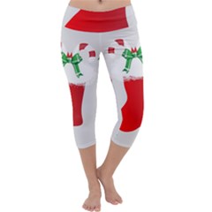 Christmas Stocking Capri Yoga Leggings