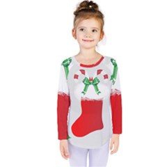 Christmas Stocking Kids  Long Sleeve Tee