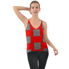 Black And White Red Patterns Cami