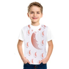 Moon Moonface Pattern Outlines Kids  Sportswear