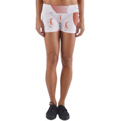 Moon Moonface Pattern Outlines Yoga Shorts by Celenk