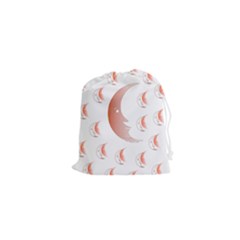 Moon Moonface Pattern Outlines Drawstring Pouches (xs) 