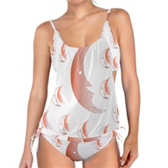 Moon Moonface Pattern Outlines Tankini Set by Celenk