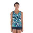 Abstract Background Blue Teal Sport Tank Top  View1