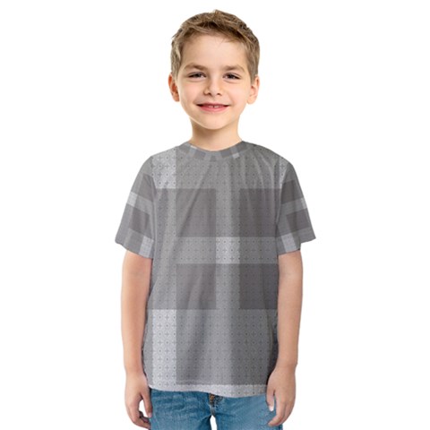 Gray Designs Transparency Square Kids  Sport Mesh Tee by Celenk