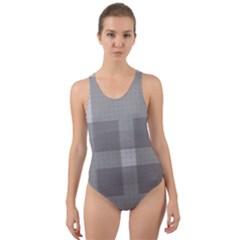 Gray Designs Transparency Square Cut-out Back One Piece Swimsuit