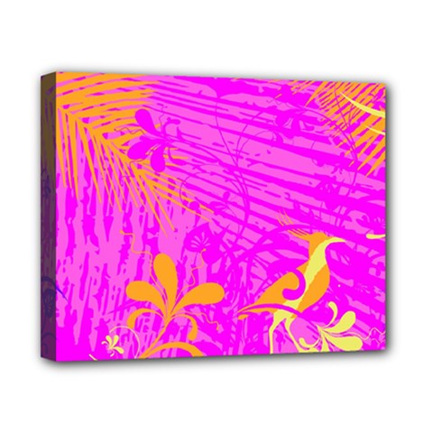 Spring Tropical Floral Palm Bird Canvas 10  X 8  by Celenk