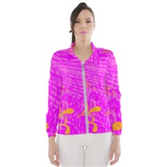 Spring Tropical Floral Palm Bird Wind Breaker (women)