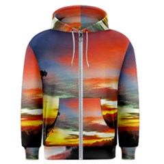 Sunset Mountain Indonesia Adventure Men s Zipper Hoodie by Celenk