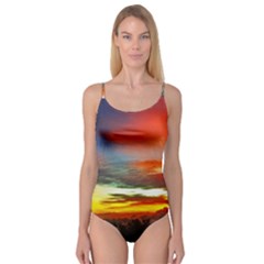 Sunset Mountain Indonesia Adventure Camisole Leotard  by Celenk