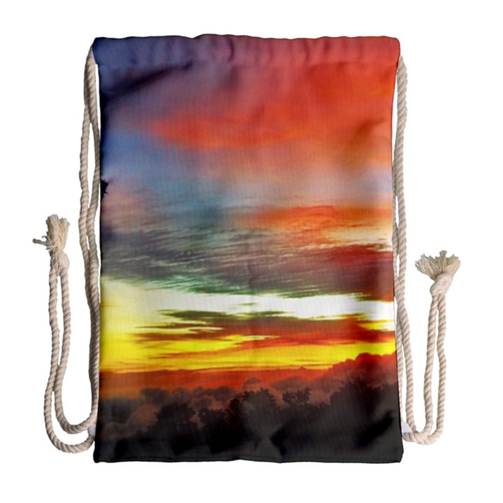 Sunset Mountain Indonesia Adventure Drawstring Bag (Large)