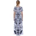 Tiger Animal Decoration Flower High Waist Short Sleeve Maxi Dress View2