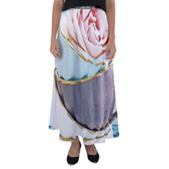 Tea Cups Flared Maxi Skirt by NouveauDesign