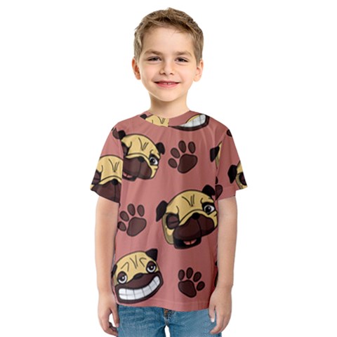 Happy Pugs Kids  Sport Mesh Tee by allthingseveryone