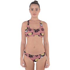 Happy Pugs Cross Back Hipster Bikini Set by allthingseveryone