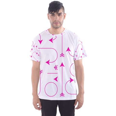 Arrows Girly Pink Cute Decorative Men s Sports Mesh Tee by Celenk