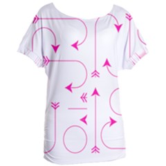 Arrows Girly Pink Cute Decorative Women s Oversized Tee by Celenk