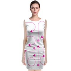 Arrows Girly Pink Cute Decorative Classic Sleeveless Midi Dress by Celenk