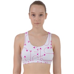 Arrows Girly Pink Cute Decorative Back Weave Sports Bra by Celenk