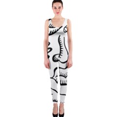 Anatomy Icons Shapes Ear Lips Onepiece Catsuit by Celenk